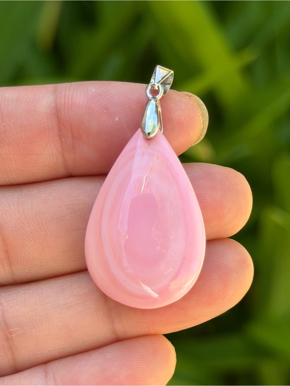 Pink Teardrop Pendant Necklace - Elegant Pink Jewelry Palo